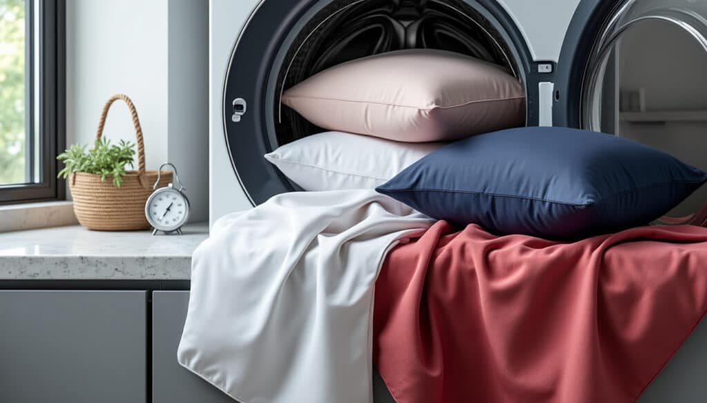 Laver une parure de lit : température, essorage et couleurs qui déteignent